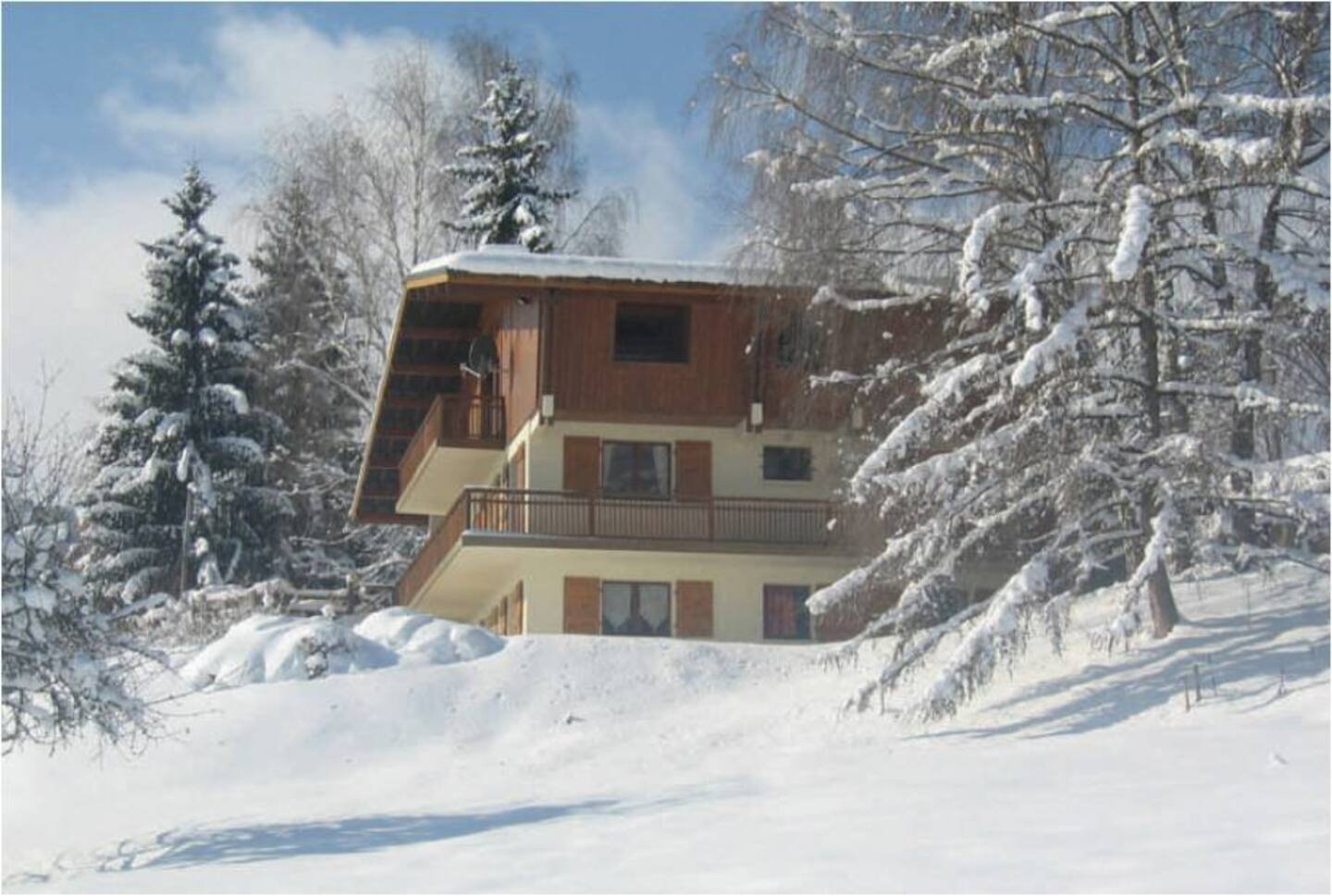 The chalet in winter